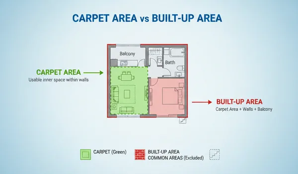 Featured Image of Carpet Area vs Built-Up vs Super Built-Up Guide for Sarjapur Road Buyers 2026